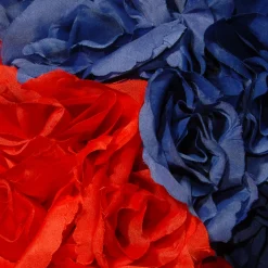 National Tree Company Patriotic Rose Spring Floral Wreath, 18-Inch