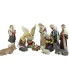 Nativities*LB International 11Pc Ivory And Brown Christmas Religious Nativity Figurine Set 18"