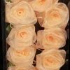 The Ribbon People Peach Yellow Rose Flower Wired Craft Garland 54'