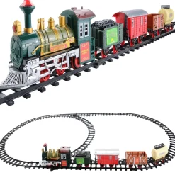 Trains*Northlight 16-Piece Battery Operated Lighted And Animated Continental Express Train Set With Sound