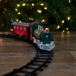 Trains*Northlight 8-Piece Battery Operated Red And Green Animated Classic Train Set With Sound