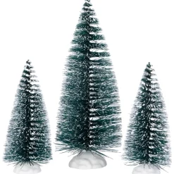 Christmas Villages*Northlight 9-Piece Bottle Brush Pine Christmas Village Trees