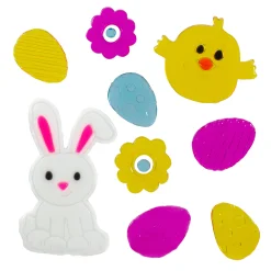 Northlight 11-Piece Bright Floral Spring Easter Egg Gel Window Clings