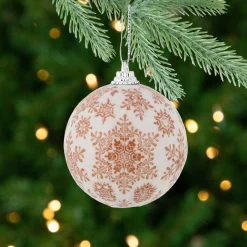 Northlight Balls>14-Piece Brown Snowflake Decoupage Christmas Ball Ornament Set, 2.25" (60Mm)