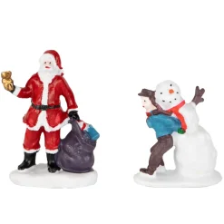 Christmas Villages*Northlight 7-Piece Christmas Village Figurine And Tree Display Set