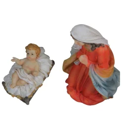 Nativities*Northlight 13-Piece Gray Traditional Religious Christmas Nativity Figurine With Stable 23.25"