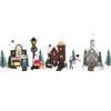 Christmas Villages*Northlight 10-Piece Led Lighted Houses And Trees Christmas Village Display Set