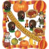 Beistle 24-Piece Pilgrims, Turkeys And Pumpkins Thanksgiving Decorating Kit