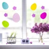 Northlight 8-Piece Yellow And Purple Easter Egg Spring Gel Window Clings