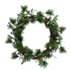 Specialty Wreaths*Northlight Pine Needle And Silver Ball Ornament Artificial Christmas Wreath, 12-Inch, Unlit