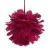 Northlight Balls>Pink And Gold Glitter Tipped Feather Hanging Christmas Ball Ornament 5.5" (140Mm)
