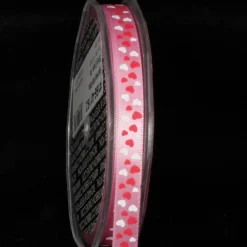 The Ribbon People Pink And Red Hearts Wired Craft Ribbon 0.25" X 108 Yards