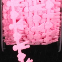 The Ribbon People Pink Felt Boys And Girls Woven Craft Ribbon 0.5" X 22 Yards