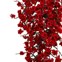 Unlit Teardrops*Nearly Natural Plum Blossom Teardrop Spring Artificial Swag, 28-Inch, Unlit