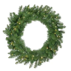 Pre-Lit Wreaths*Northlight Pre-Lit Buffalo Fir Artificial Christmas Wreath - 30-Inch, Warm White Led Lights