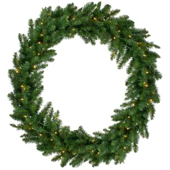 Pre-Lit Wreaths*Northlight Pre-Lit Buffalo Fir Commercial Artificial Christmas Wreath, 6' - Warm White Lights