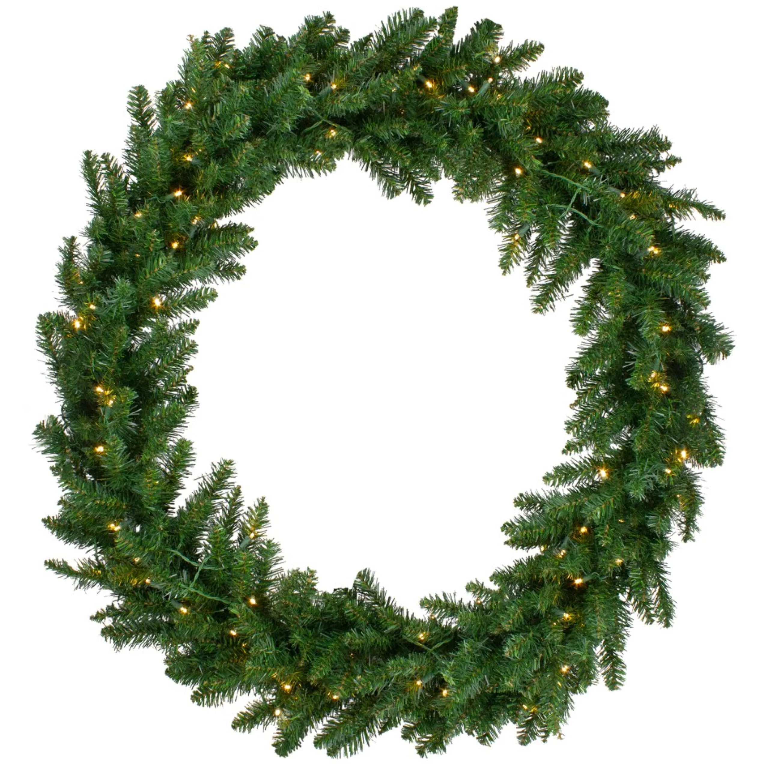 Pre-Lit Wreaths*Northlight Pre-Lit Buffalo Fir Commercial Artificial Christmas Wreath, 6' - Warm White Lights