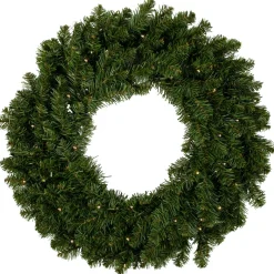 Pre-Lit Wreaths*Northlight Pre-Lit Canadian Pine Artificial Christmas Wreath, 24-Inch, Clear Lights