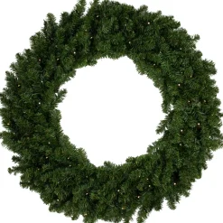 Pre-Lit Wreaths*Northlight Pre-Lit Canadian Pine Artificial Christmas Double Wreath, 36-Inch, Clear Led Lights