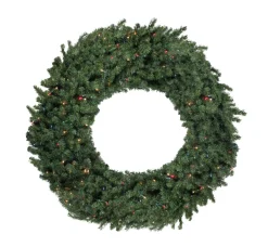 Pre-Lit Wreaths*Northlight Pre-Lit Commercial Canadian Pine Artificial Christmas Wreath - 5-Ft, Multi Lights
