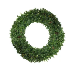 Pre-Lit Wreaths*Northlight Pre-Lit Dakota Red Pine Artificial Commercial Christmas Wreath, 72-Inch, Clear Dura Lights