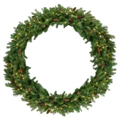 Pre-Lit Wreaths*Northlight Pre-Lit Dakota Red Pine Commercial Artificial Christmas Wreath - 60-Inch, Warm White Led Lights