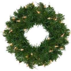 Pre-Lit Wreaths*Northlight Pre-Lit Deluxe Windsor Pine Artificial Christmas Wreath - 12-Inch, Clear Lights