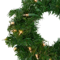 Pre-Lit Wreaths*Northlight Pre-Lit Deluxe Windsor Pine Artificial Christmas Wreath - 12-Inch, Clear Lights