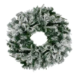 Pre-Lit Wreaths*Northlight Pre-Lit Flocked Winfield Fir Artificial Christmas Wreath - 36-Inch, Warm White Led Lights