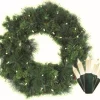 Traditional Pine Wreaths*CC Christmas Decor Pre-Lit Led Anchorage Fir Pine Cone Christmas Wreath, 30-Inch, Clear Lights