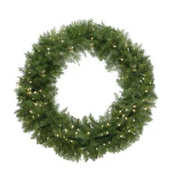 Pre-Lit Wreaths*Northlight Pre-Lit Northern Pine Artificial Christmas Wreath, 24-Inch Warm White Led Lights