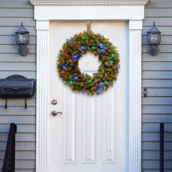 Pre-Lit Wreaths*National Tree Company Pre-Lit Norwood Fir Artificial Christmas Wreath, 36-Inch, Multicolor Led Lights