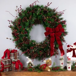 Pre-Lit Wreaths*Northlight Pre-Lit Royal Oregon Pine Artificial Christmas Wreath, 36 Inch, Clear Lights