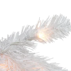 Pre-Lit Wreaths*Northlight Pre-Lit White Commercial Snow White Pine Artificial Christmas Wreath - 6-Foot, Clear Lights