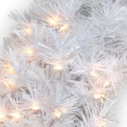 Specialty Wreaths*National Tree Company Pre-Lit White Wispy Willow Grande Artificial Christmas Wreath, 30-Inch, Clear Lights