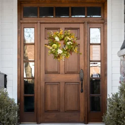 Northlight Pumpkins And Berries Artificial Fall Harvest Twig Wreath, 24-Inch, Unlit