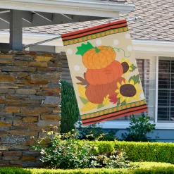 Northlight Pumpkins And Sunflowers Autumn Harvest House Flag 28" X 40"