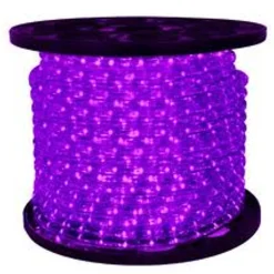 Northlight Purple Commercial Grade Led Outdoor Christmas Rope Lights On A Spool - 24 Ft