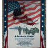 Woven Textile Company Red And Blue Patriotic "A Soldier's Prayer" Inspirational Tapestry Throw Blanket 50" X 60"