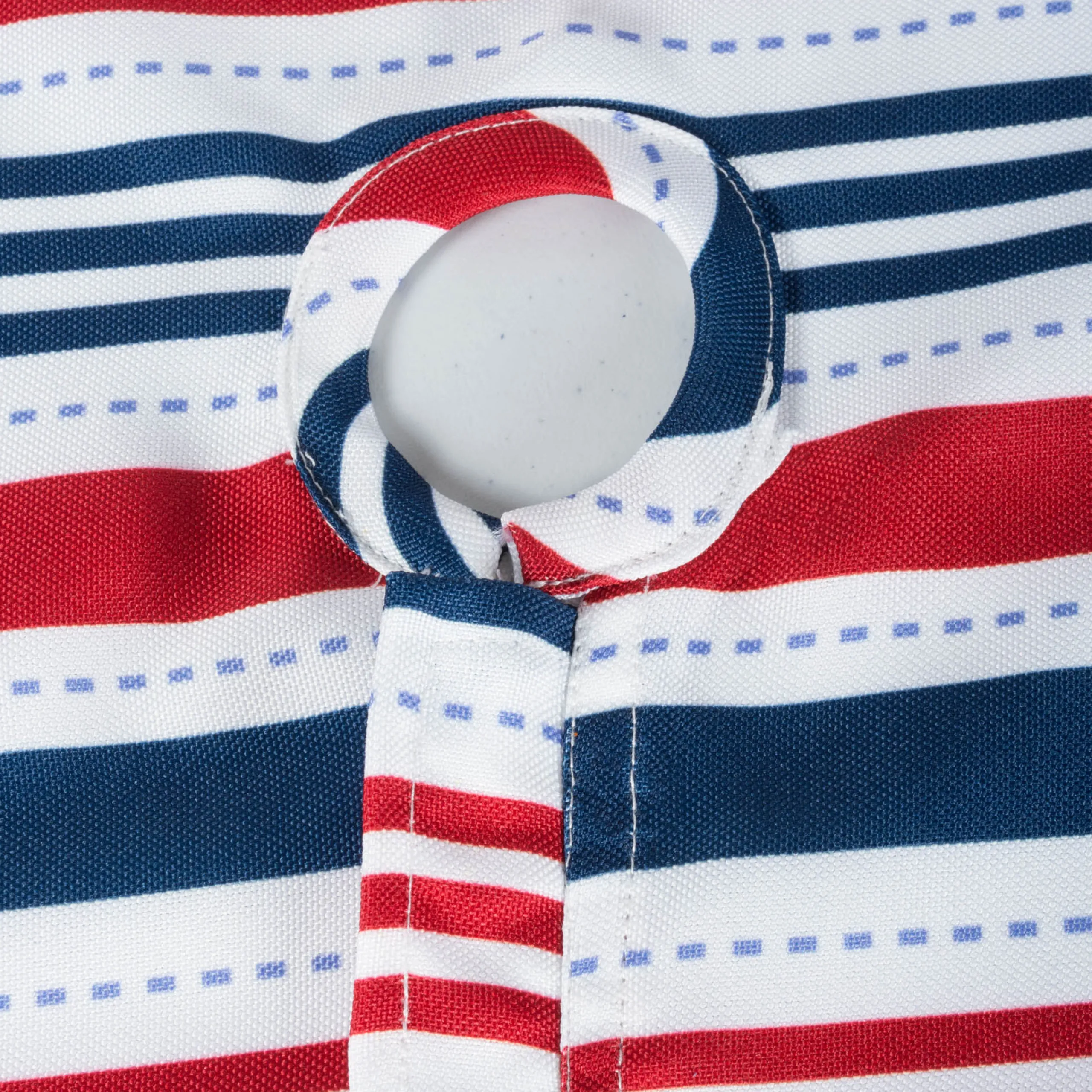 CC Home Furnishings Red And Blue Patriotic Striped Round Tablecloth With Zipper 60"