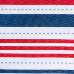 CC Home Furnishings Red And Blue Patriotic Striped Round Tablecloth With Zipper 60