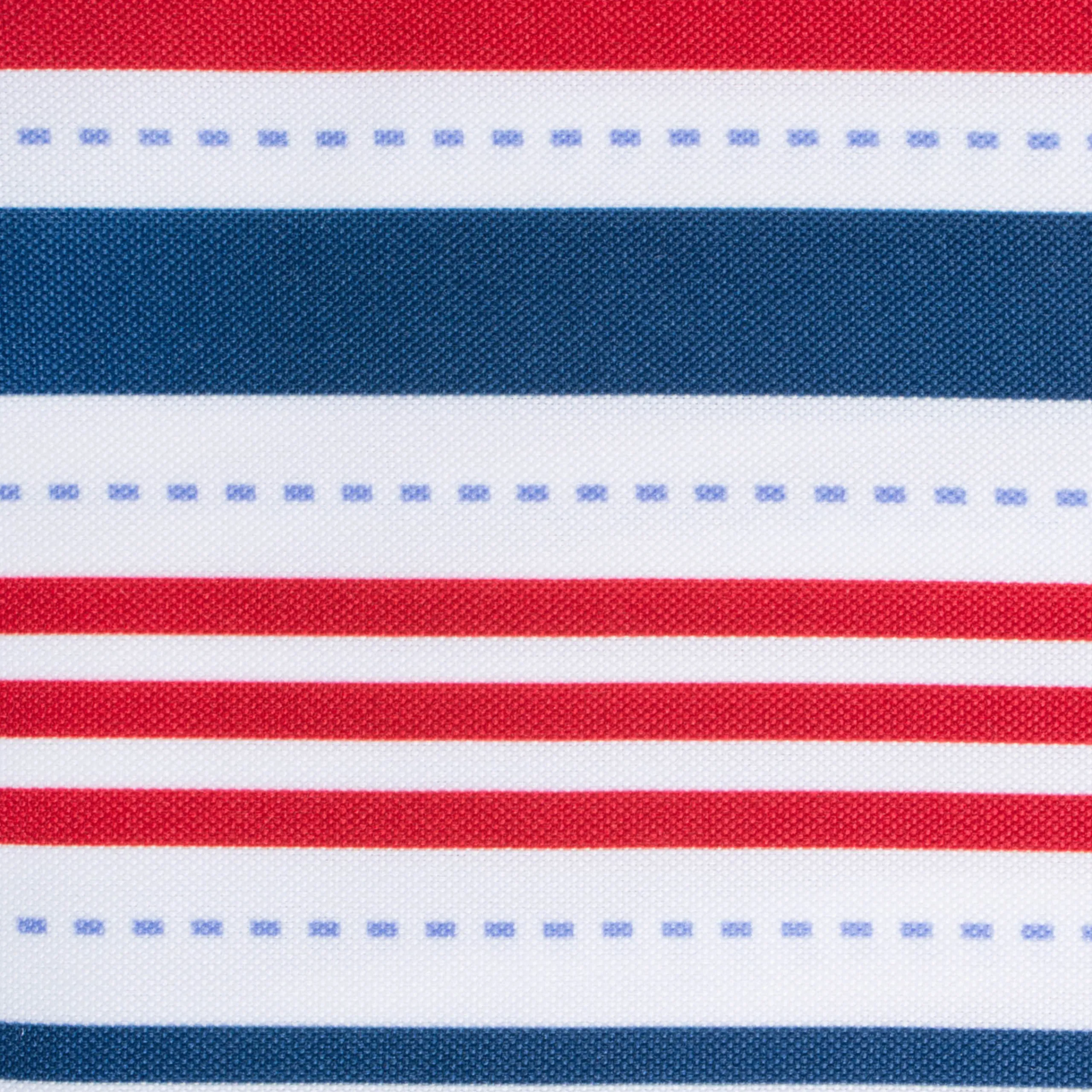 CC Home Furnishings Red And Blue Patriotic Striped Round Tablecloth With Zipper 60"
