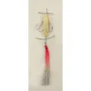 JWM Hobbies>Red And Gray Sisal Lure Fishing Christmas Ornament 6.5"