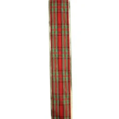 Ribbon*Northlight Red And Green Striped Wired Christmas Craft Ribbon 2.5" X 10 Yards