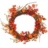 Berry Wreaths*Northlight Red And Orange Fall Berry And Mini Pumpkin Artificial Thanksgiving Wreath - 20-Inch, Unlit