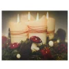 Wall & Door Decorations*Northlight Red And White Led Lighted Flickering Candles Christmas Wall Art 11.75" X 15.75"