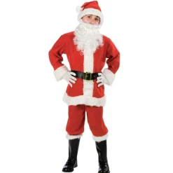 Fun World Red And White Santa Suit Plush Child Christmas Costume - Medium