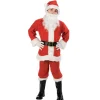 Fun World Red And White Santa Suit Plush Child Christmas Costume - Large