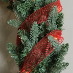 Ribbon*Northlight Red Metallic Christmas Wired Craft Ribbon 2.5