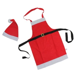 Sterling Red Santa Unisex Adult Christmas Hat And Apron Costume Accessory - One Size